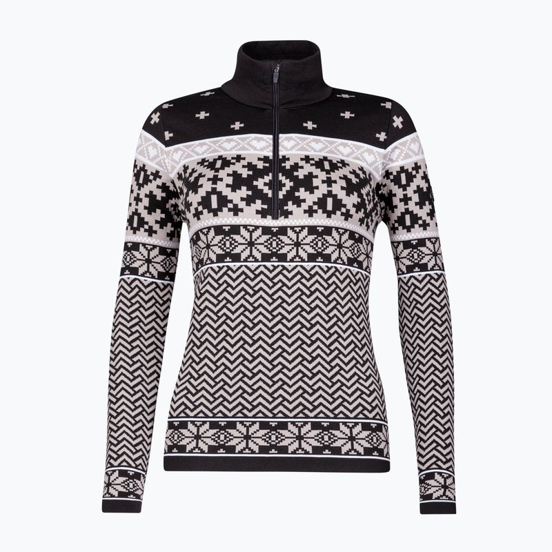 Bluza termoaktywna damska Newland Kristel Half Zip black/stone 5