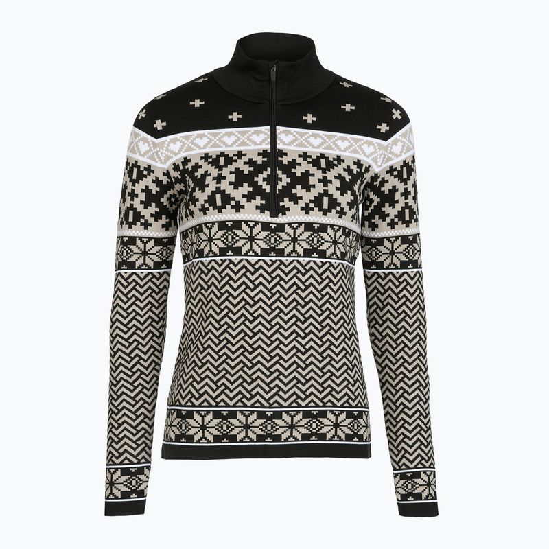 Bluza termoaktywna damska Newland Kristel Half Zip black/stone