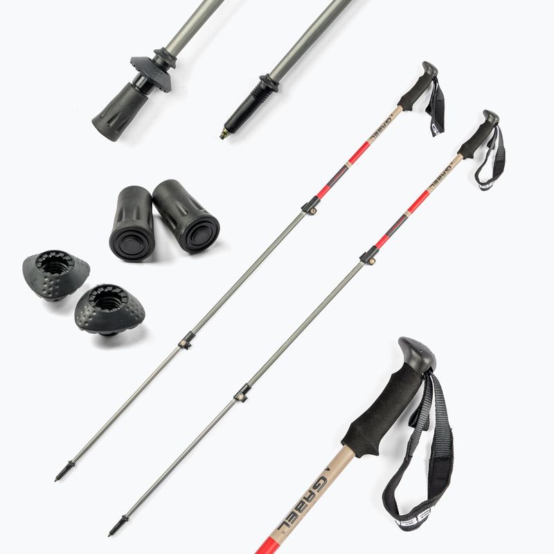Kije trekkingowe GABEL Mont Blanc F.L. 4.0 czerwone 7008432400000 6