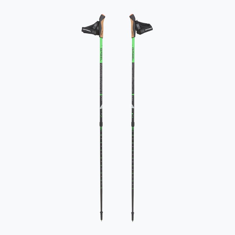Kije nordic walking GABEL Carbon XT 2S 80 F.L. czarny/limonkowy