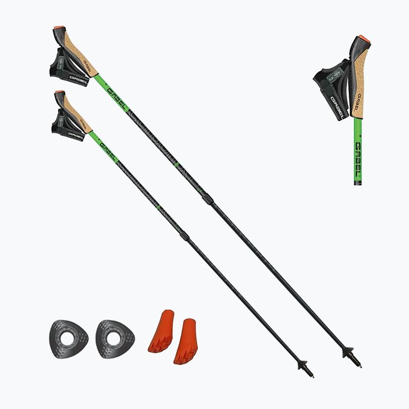 Kije nordic walking GABEL Carbon XT 2S 80 F.L. czarny/limonkowy 8