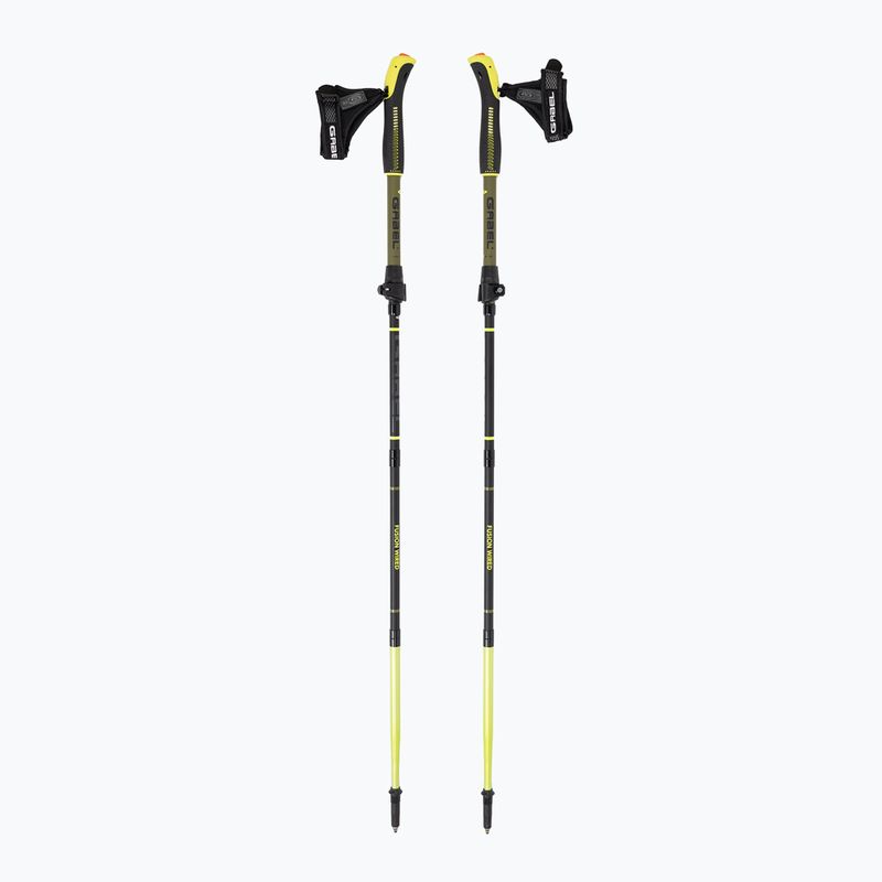 Kije nordic walking GABEL Fusion Wired czarny/limonkowy