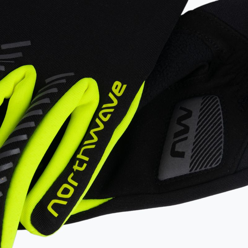 Rękawiczki rowerowe męskie Northwave Active black/yellow fluo 4