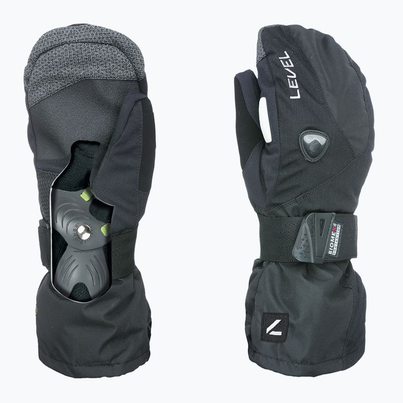 Rękawice snowboardowe męskie Level Fly Mitt black 10