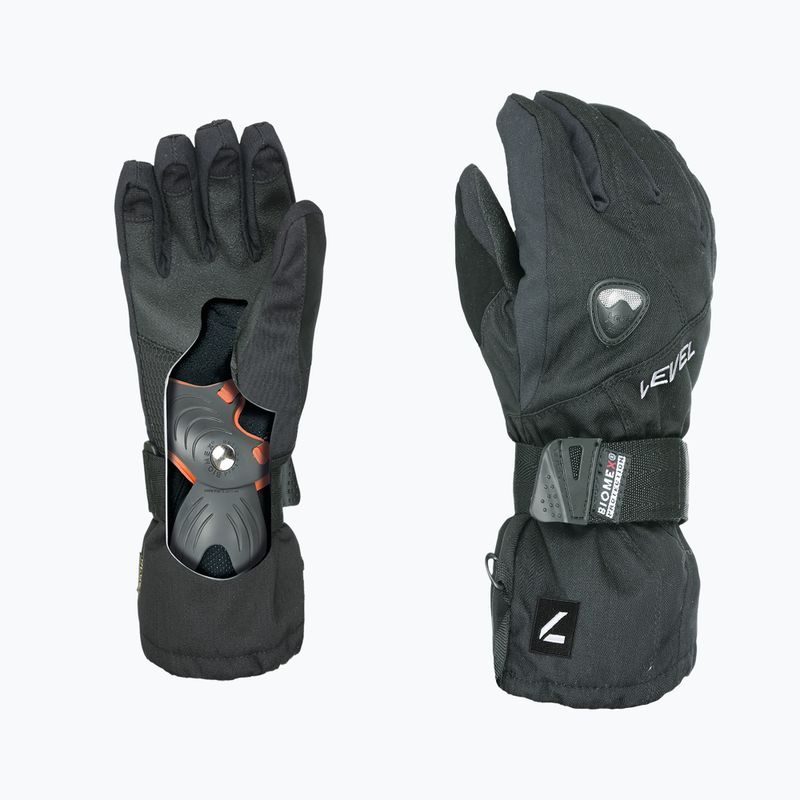 Rękawice snowboardowe dziecięce Level Fly black 6