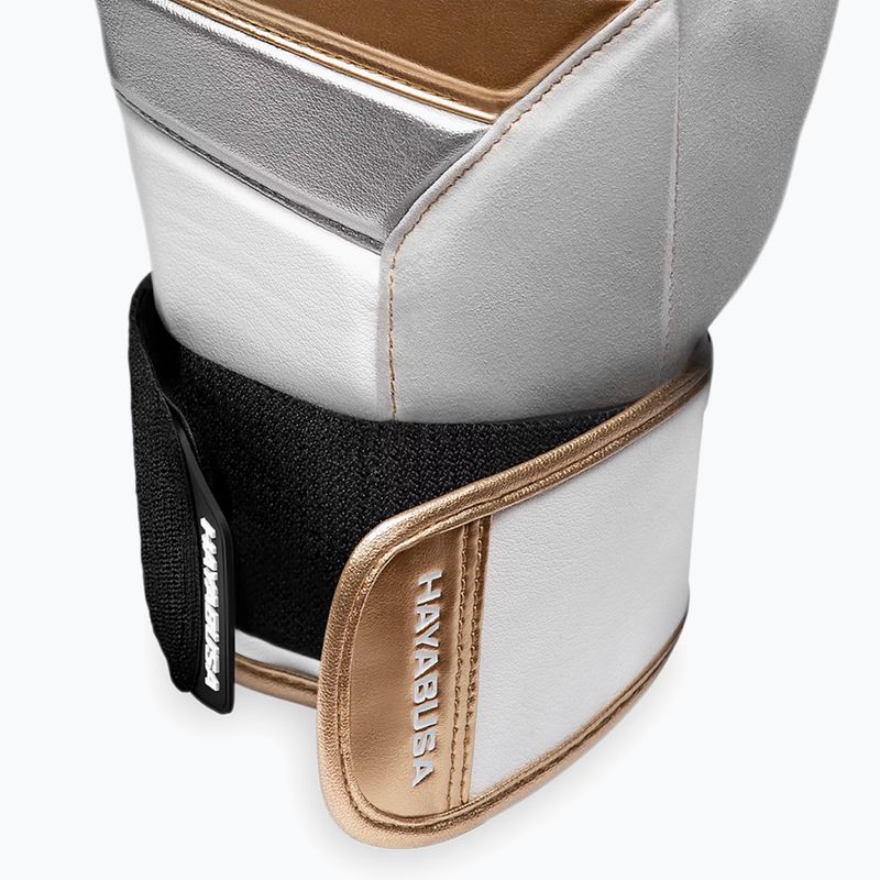 Rękawice bokserskie Hayabusa T3 white/gold 2