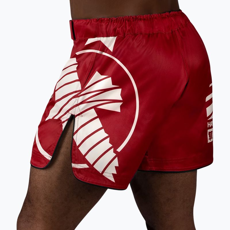 Spodenki treningowe męskie Hayabusa Icon Mid-Thigh MMA red/white 3