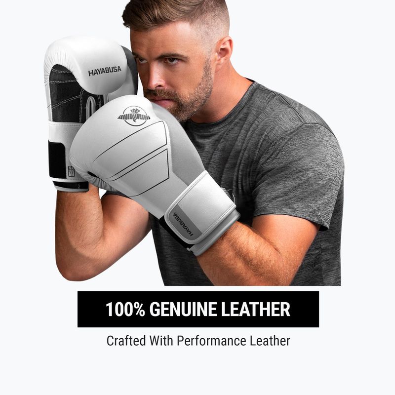 Rękawice bokserskie Hayabusa S4 Leather white 12