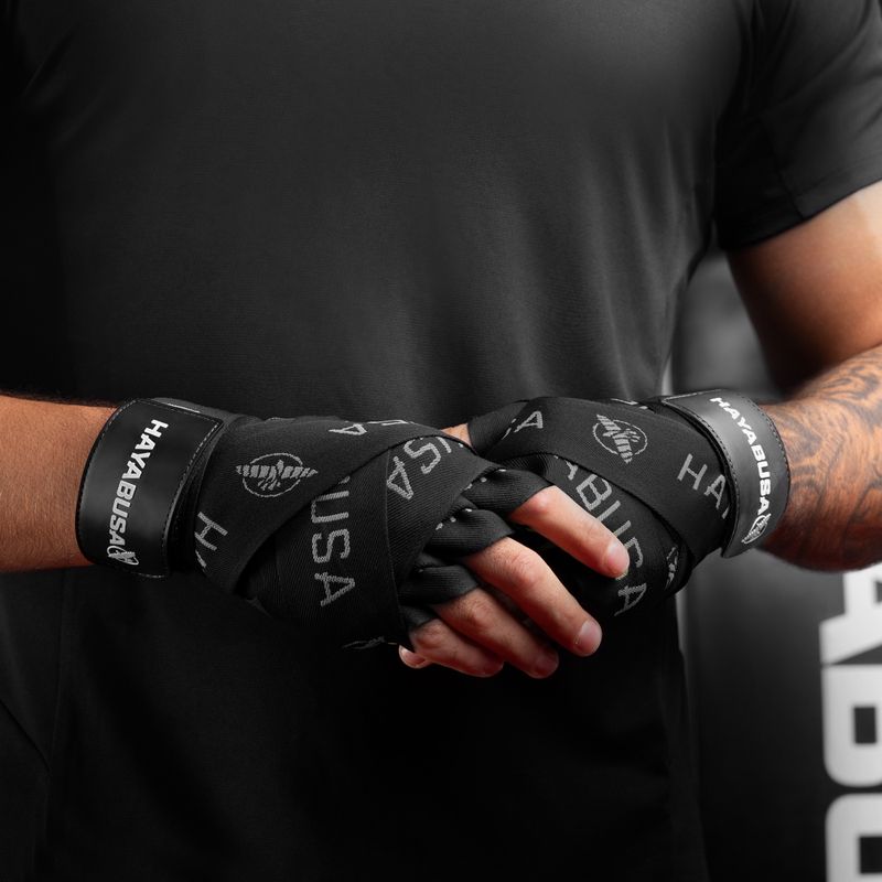 Bandaże bokserskie Hayabusa Deluxe Jacquard Handwraps 450 cm black 4