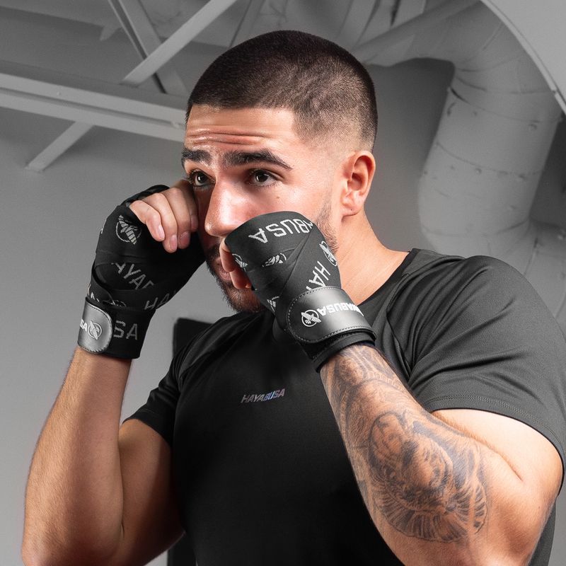 Bandaże bokserskie Hayabusa Deluxe Jacquard Handwraps 450 cm black 7