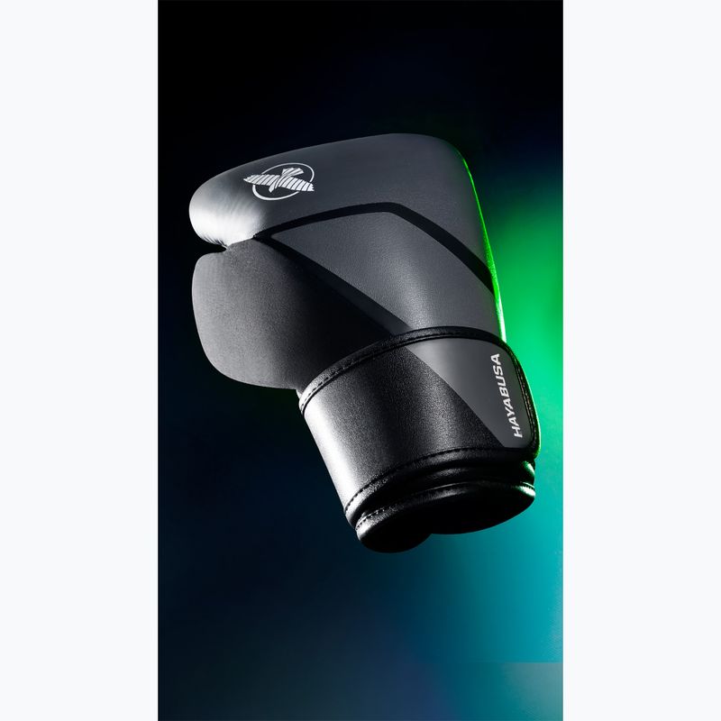 Rękawice bokserskie Hayabusa E1 Boxing grey/black 11