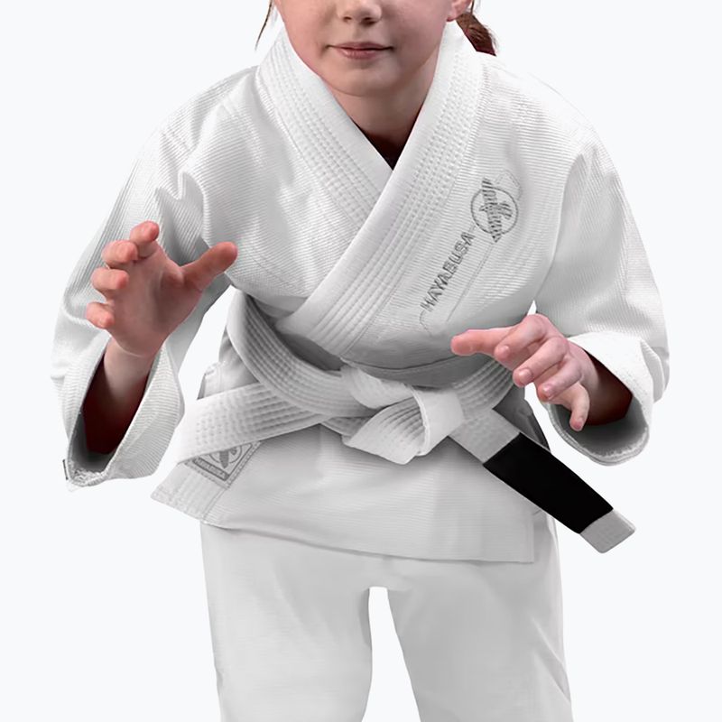 GI do brazylijskiego jiu-jitsu dziecięce Hayabusa Essential white 2