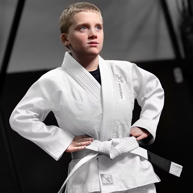 GI do brazylijskiego jiu-jitsu dziecięce Hayabusa Essential white 4
