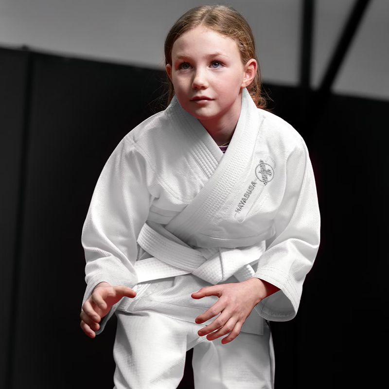 GI do brazylijskiego jiu-jitsu dziecięce Hayabusa Essential white 5