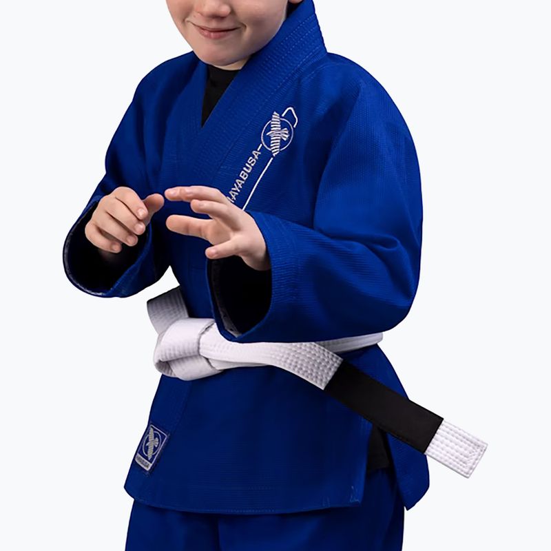 GI do brazylijskiego jiu-jitsu dziecięce Hayabusa Essential blue 2