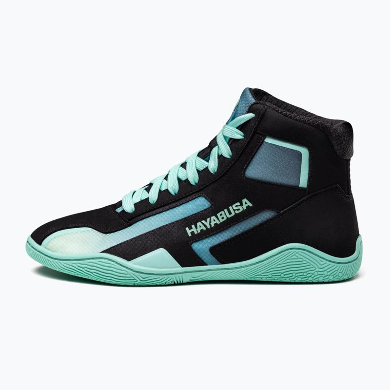 Buty bokserskie Hayabusa Surge black/cyan 9