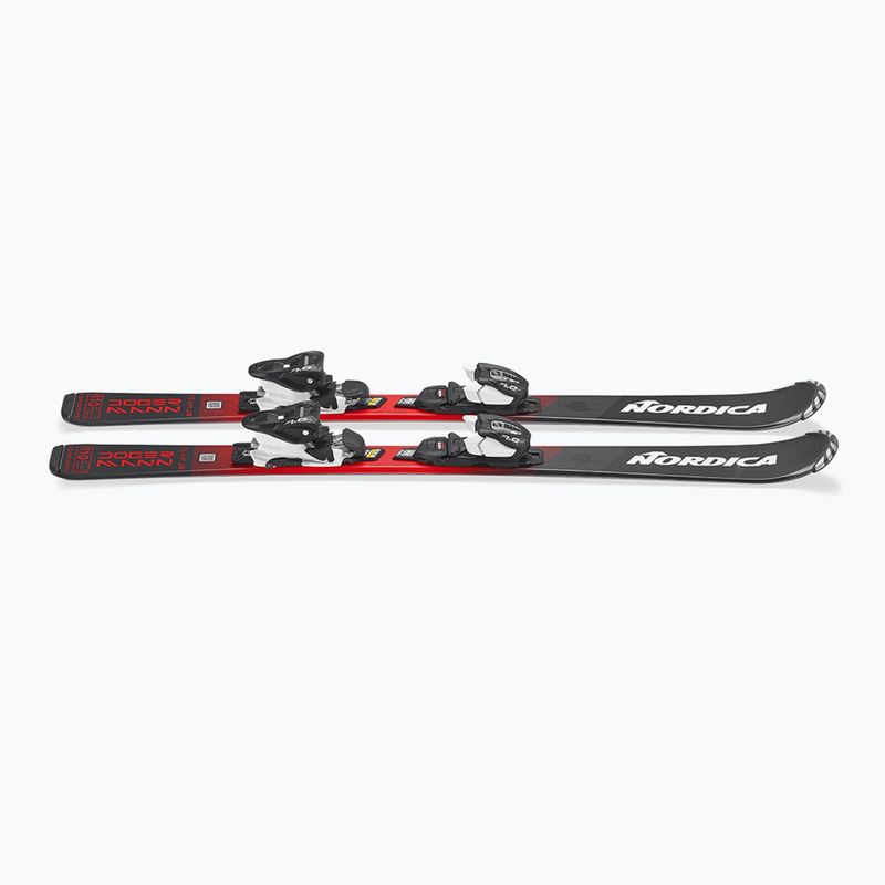Narty zjazdowe dziecięce Nordica Team JR (100-140) + wiązania J4.5 FDT black/red 5
