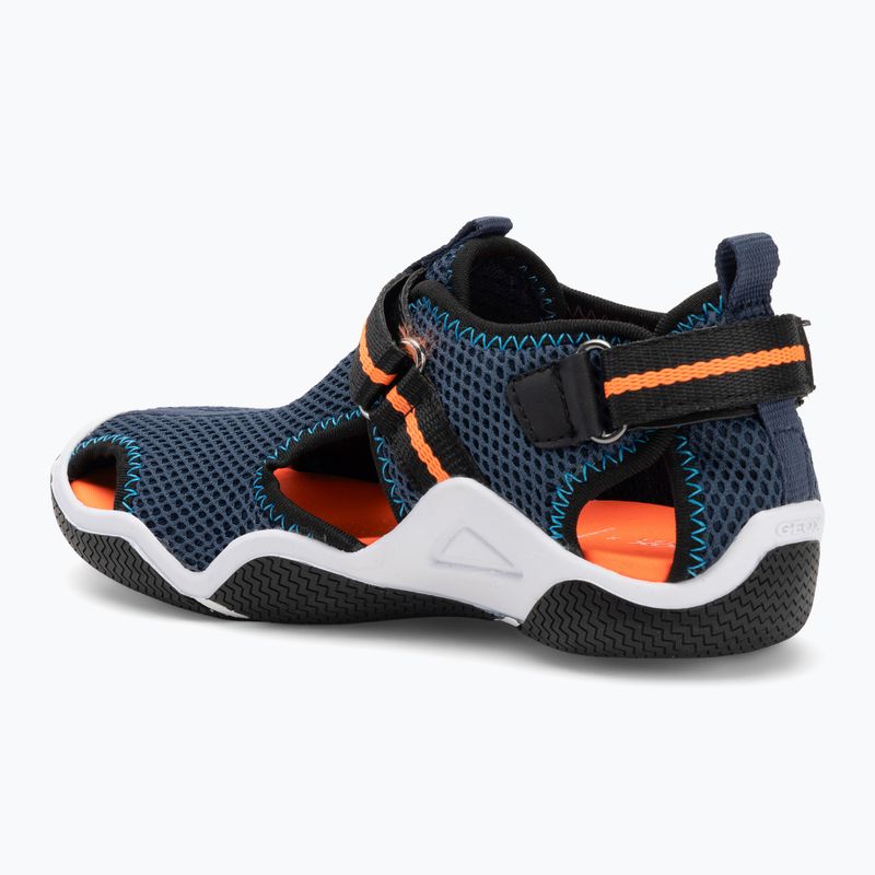 Sandały dziecięce Geox Wader navy/fluo orange 3