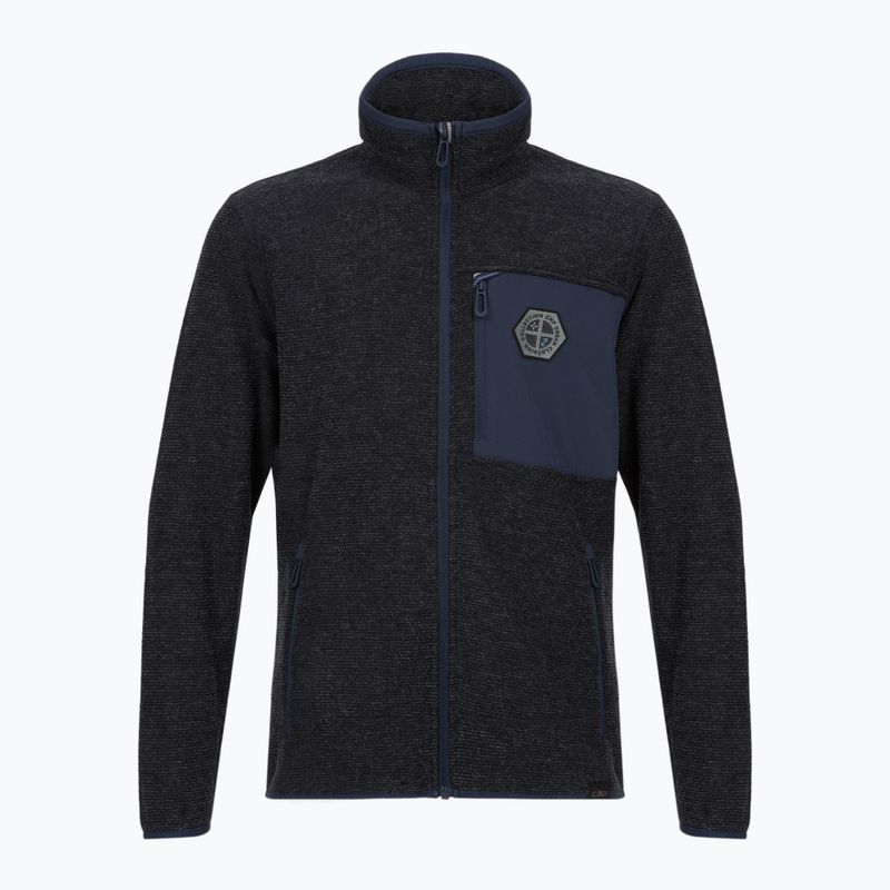 Bluza polarowa męska CMP 35H3907 Melange Knitted b.blue melange/b.blue