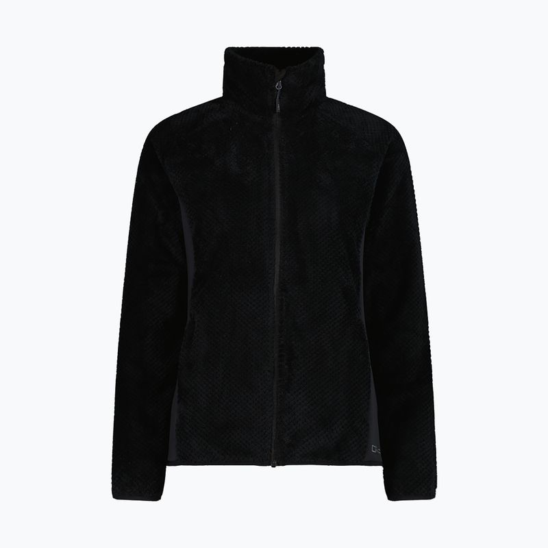 Bluza polarowa damska CMP 35P1566 Jacquard Highloft nero