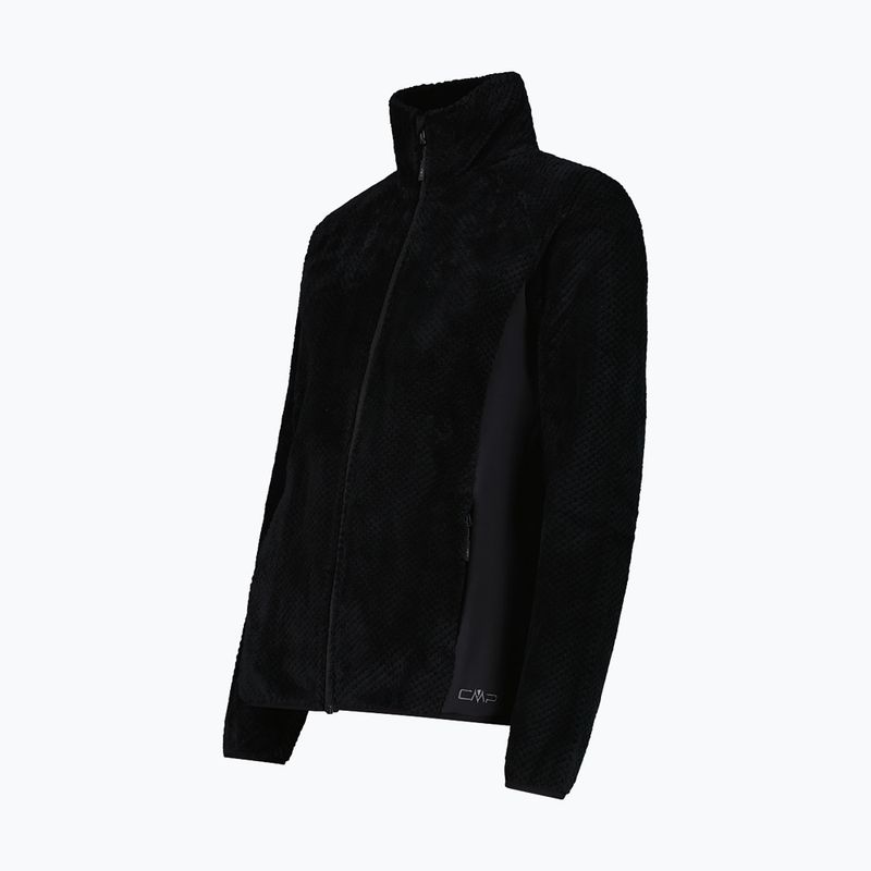 Bluza polarowa damska CMP 35P1566 Jacquard Highloft nero 3