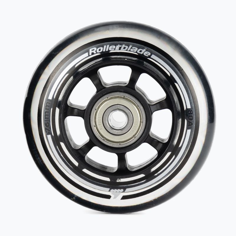 Kółka do rolek z łożyskami Rollerblade 76 mm/80A + SG5 + 6 mm 8 szt. neutral