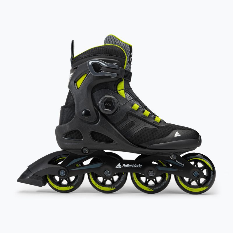 Rolki męskie Rollerblade Macroblade 84 BOA black/lime 2