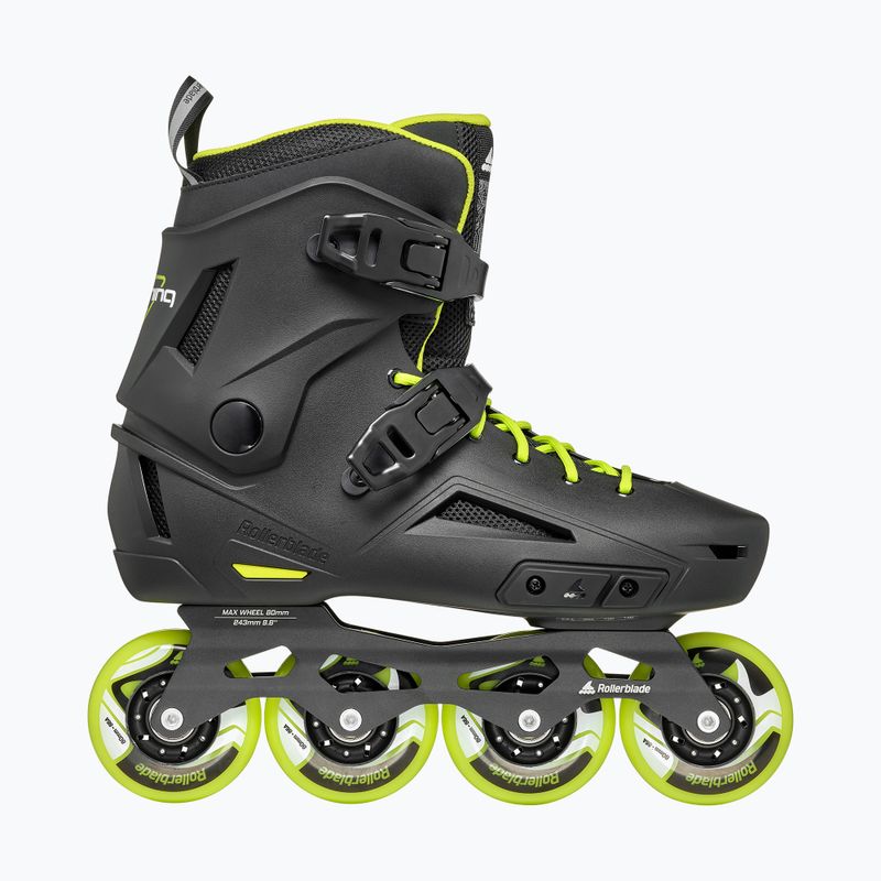Rolki męskie Rollerblade Lightning black/lime 2