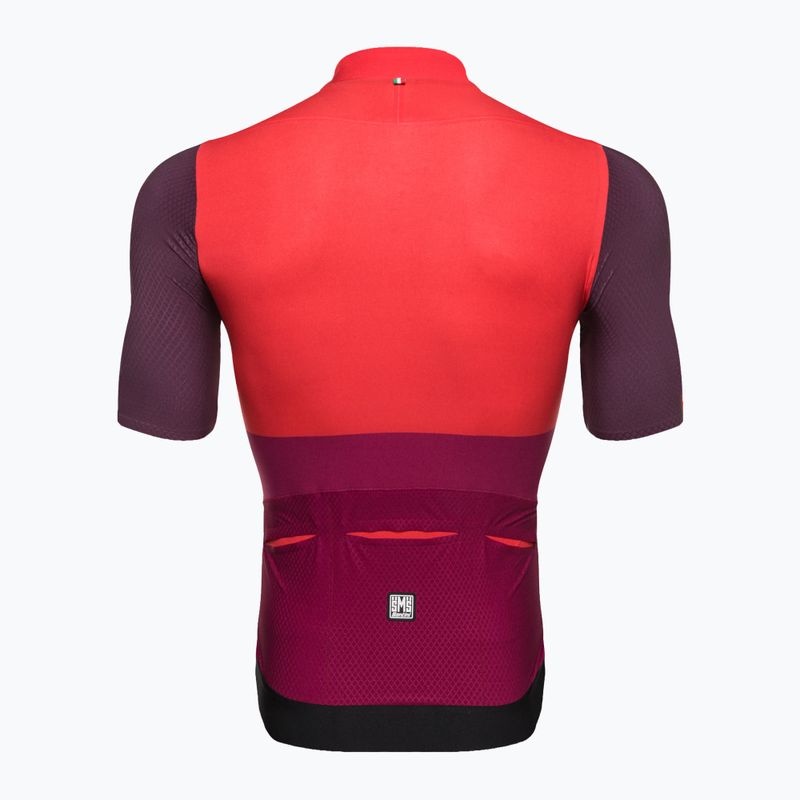 Koszulka rowerowa męska Santini Redux Istinto red 2