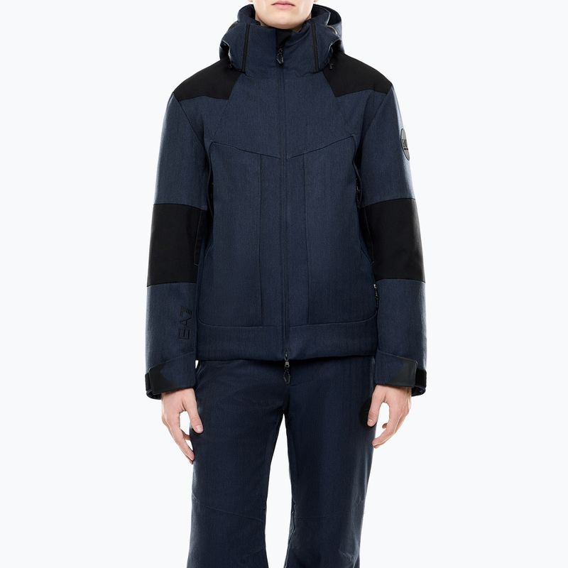 Kurtka narciarska męska EA7 Emporio Armani Elitary Fashion fancy blue herringbo