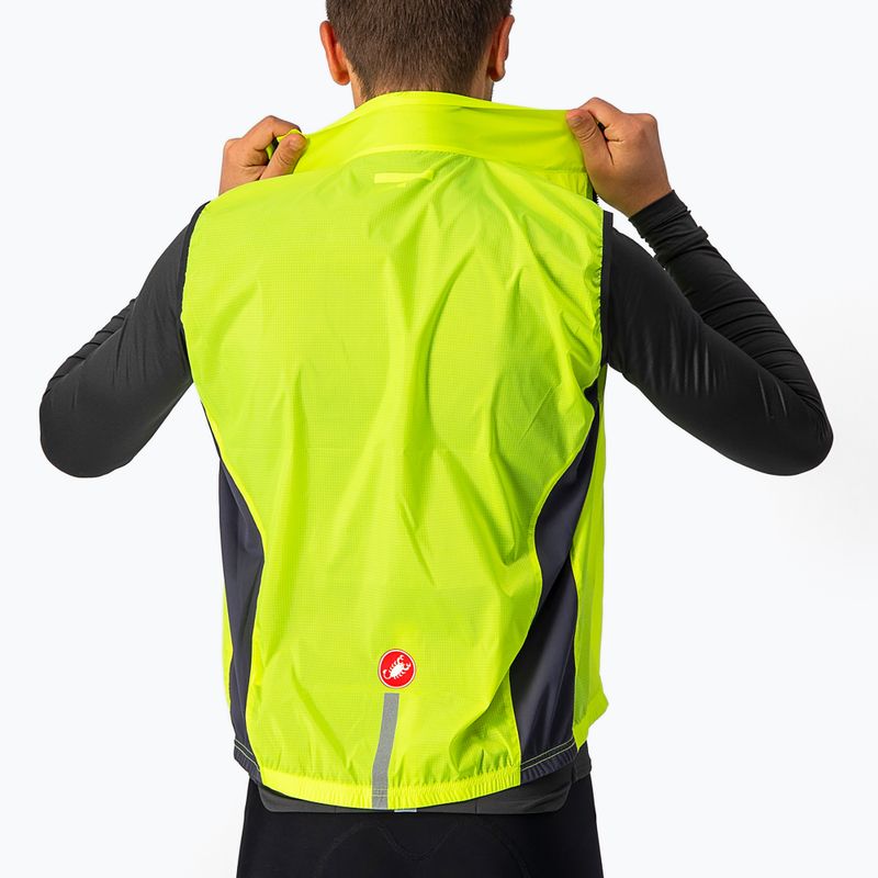 Kamizelka rowerowa męska Castelli Squadra Stretch electric lime/dark gray 4