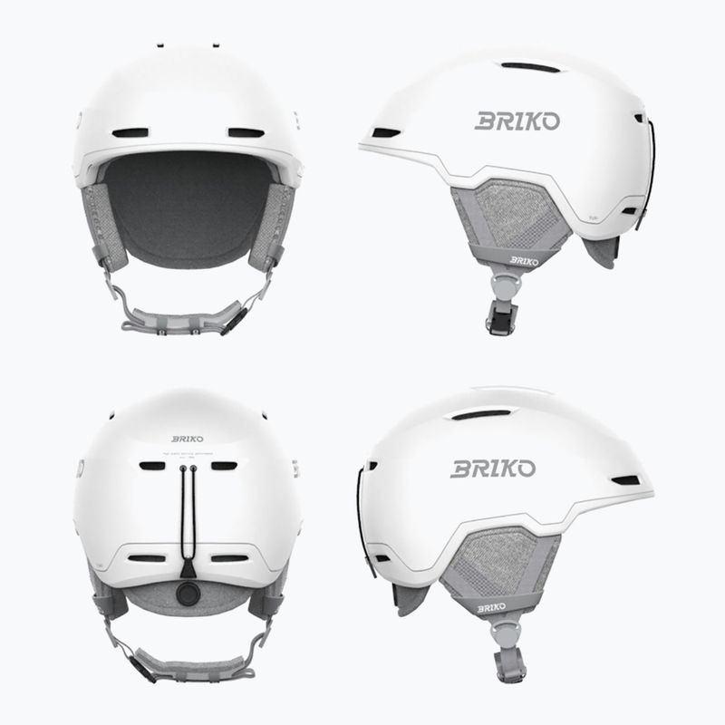 Kask narciarski Briko Yuki matt shiny white/silver 10