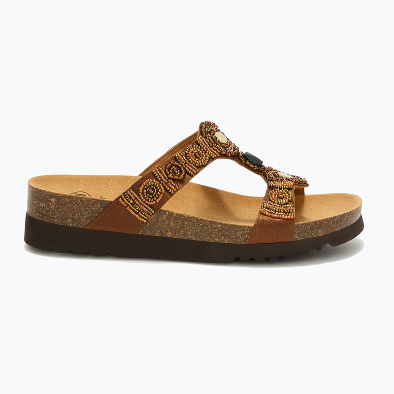 Klapki damskie Scholl New Bogota Wedge Med cognac/multi 9