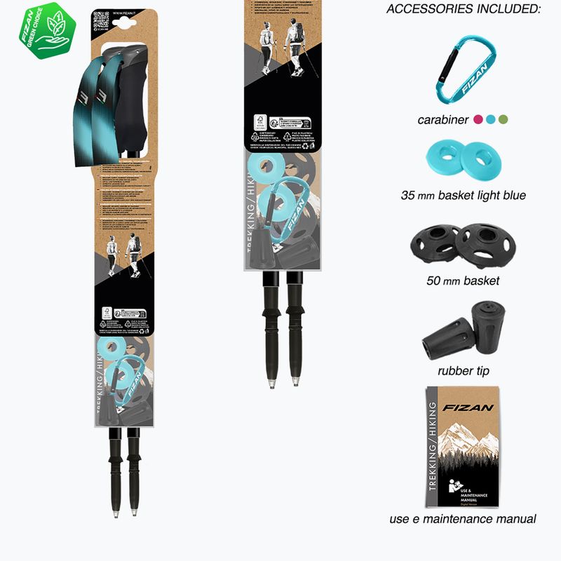 Kije trekkingowe Fizan Compact Tech light blue 7