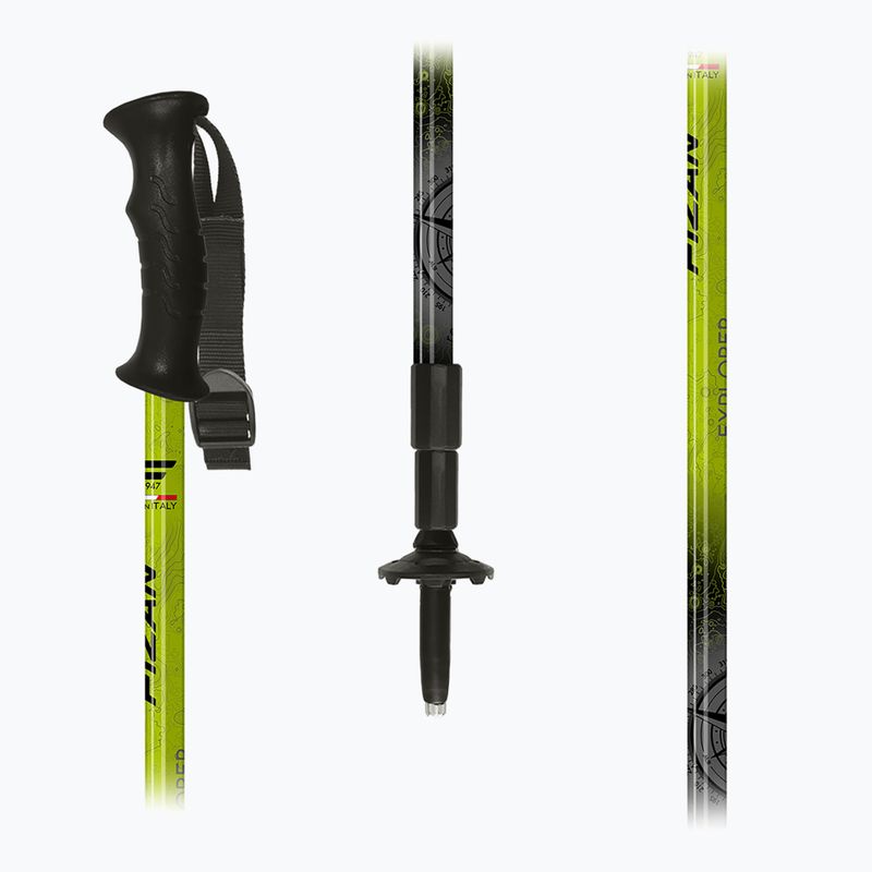 Kije trekkingowe Fizan Explorer lime/grey 5