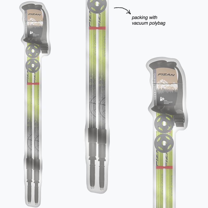 Kije trekkingowe Fizan Explorer lime/grey 6