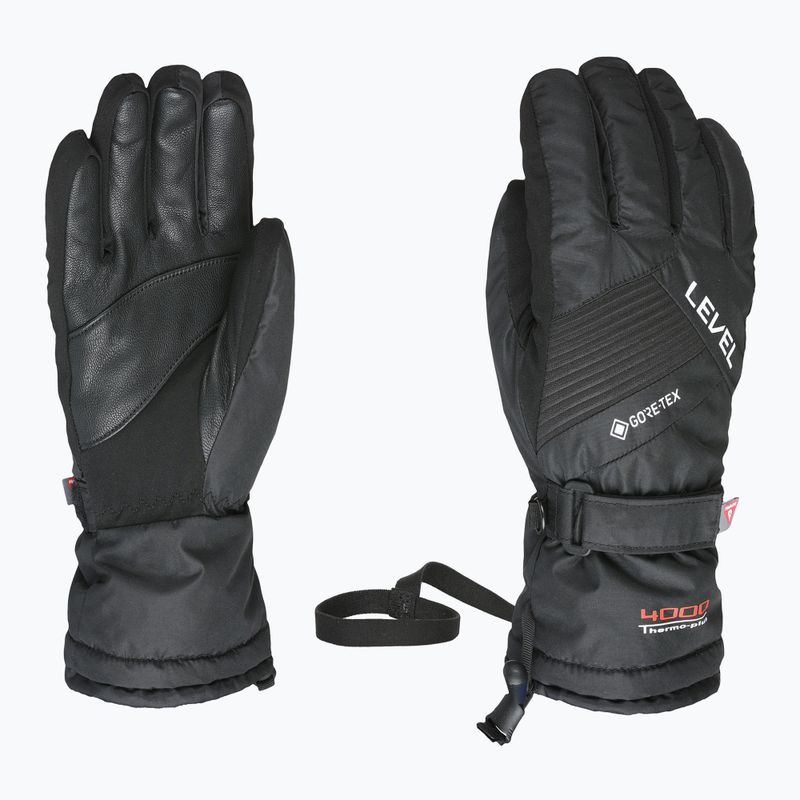 Rękawice narciarskie dziecięce Level Warmster Jr Gore-Tex black