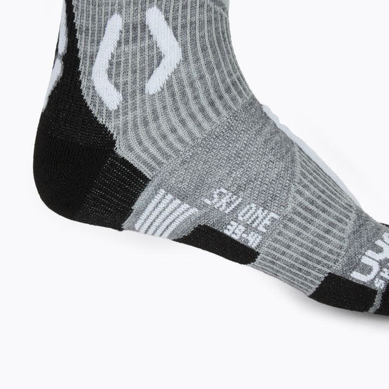 Skarpety narciarskie męskie UYN Ski One Merino grey melange/white 4