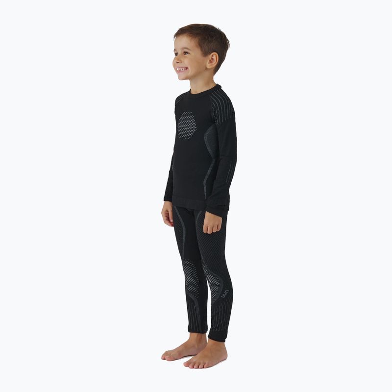 Komplet bielizny termoaktywnej dziecięcej UYN Junior Visyon 2.0 black 3