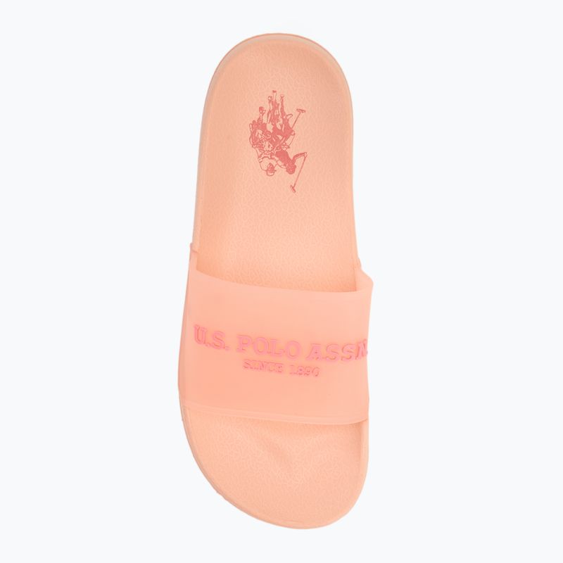 Klapki damskie U.S. Polo Assn. AMAMI009A samon/pink/white 5