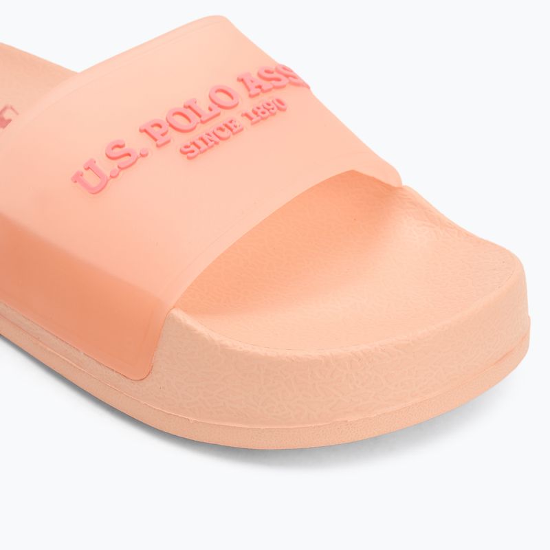 Klapki damskie U.S. Polo Assn. AMAMI009A samon/pink/white 7