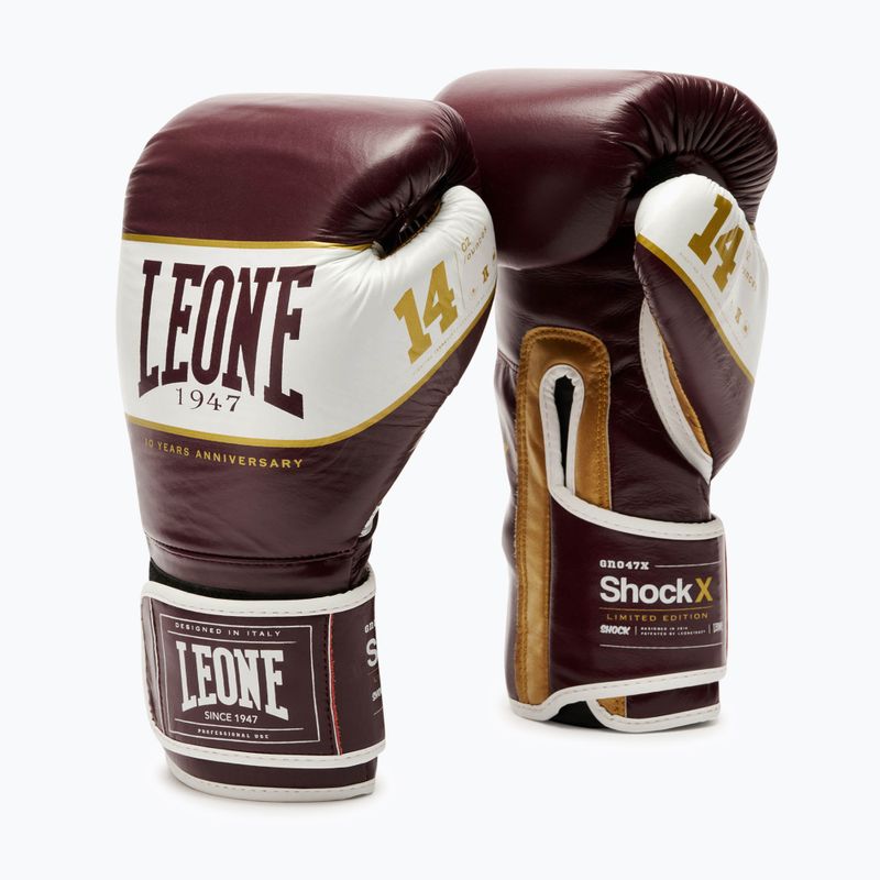 Rękawice bokserskie LEONE 1947 Shock X bordeaux 2