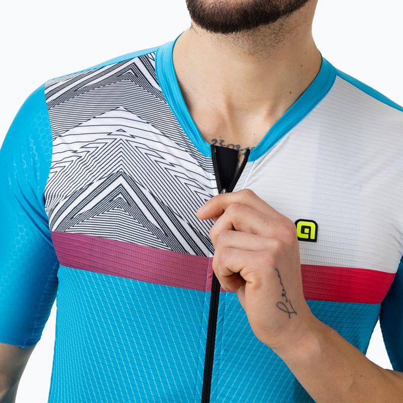 Koszulka rowerowa męska Alé Zig Zag sky blue 5