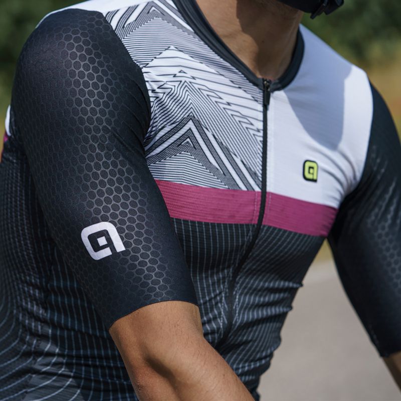 Koszulka rowerowa męska Alé Zig Zag black 12