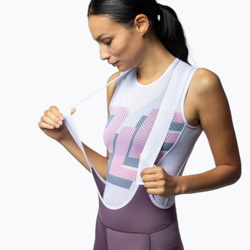 Spodenki rowerowe damskie Alé Magic Colour Bibshorts bordeaux 3