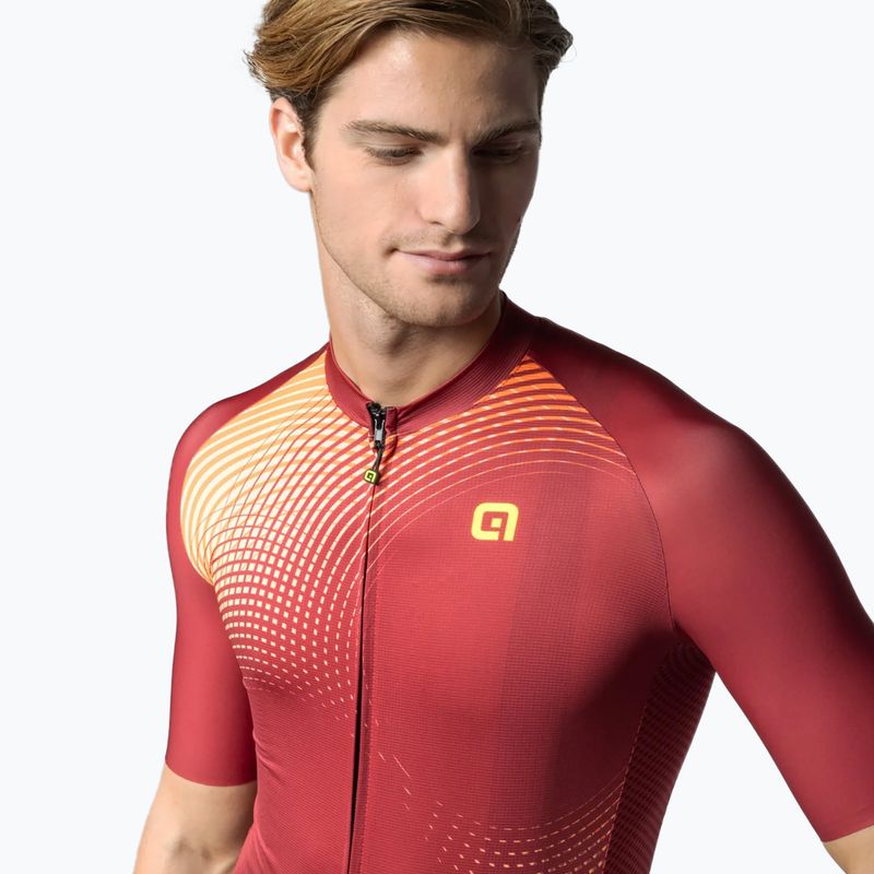Koszulka rowerowa męska Alé Optical bordeaux 3