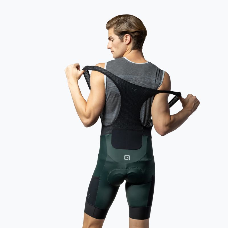 Spodenki rowerowe męskie Alé Stones Cargo Bibshorts green wood 2