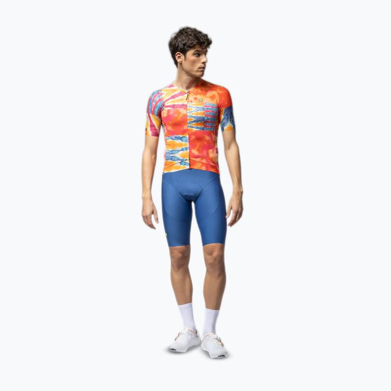 Koszulka rowerowa męska Alé Clorofilla orange combo 2