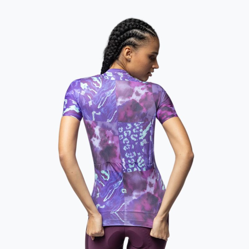 Koszulka rowerowa damska Alé Linfa purple combo 3