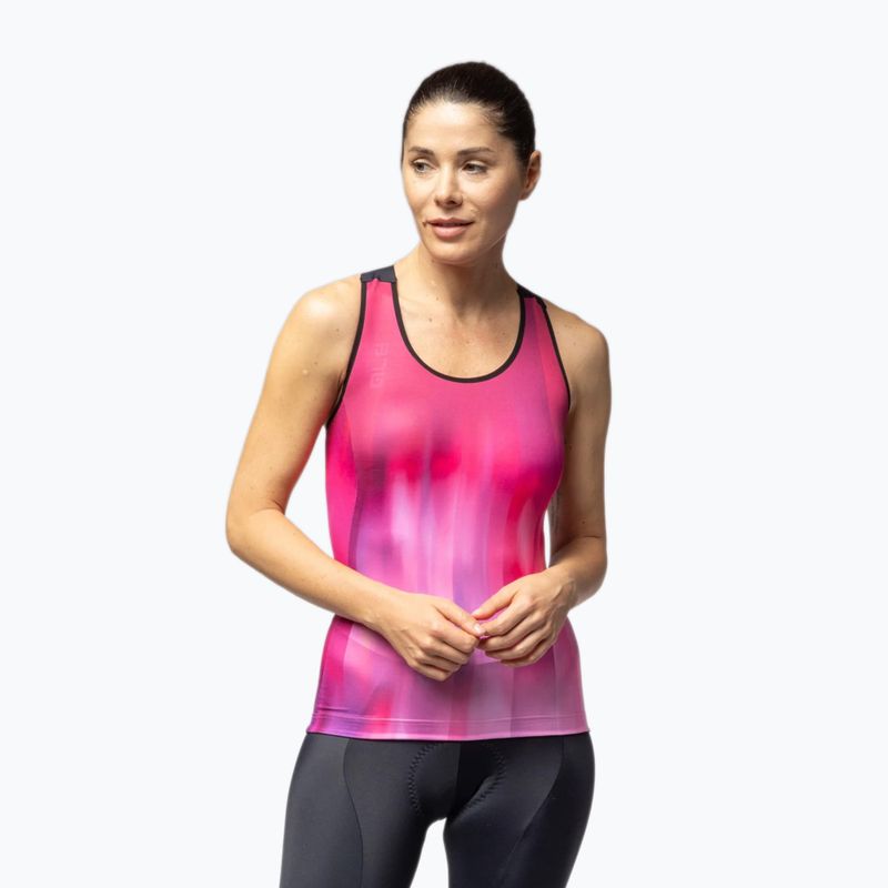 Koszulka rowerowa damska Alé Crazy TT pink combo